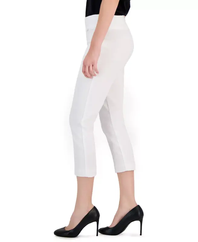 Women's Tummy-Control Pull-On Capri Pants, Created for Modazone-Bright White - 3