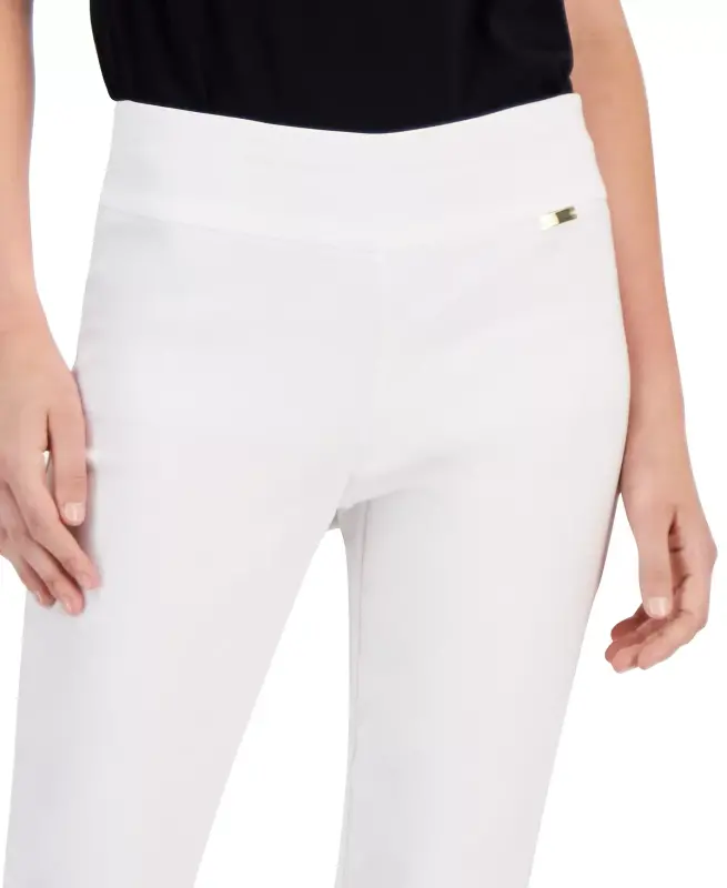 Women's Tummy-Control Pull-On Capri Pants, Created for Modazone-Bright White - 4
