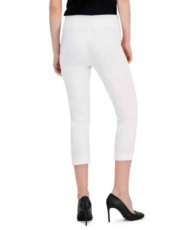 Women's Tummy-Control Pull-On Capri Pants, Created for Modazone-Bright White - 4