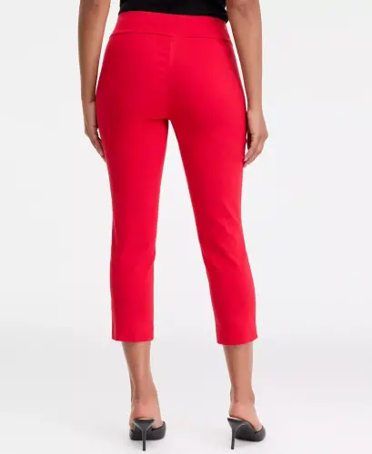 Women's Tummy-Control Pull-On Capri Pants, Created for Modazone-Real Red - I.N.C. INTERNATIONAL CONCEPTS (1)