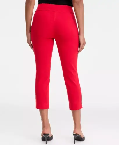 Women's Tummy-Control Pull-On Capri Pants, Created for Modazone-Real Red - I.N.C. INTERNATIONAL CONCEPTS (1)