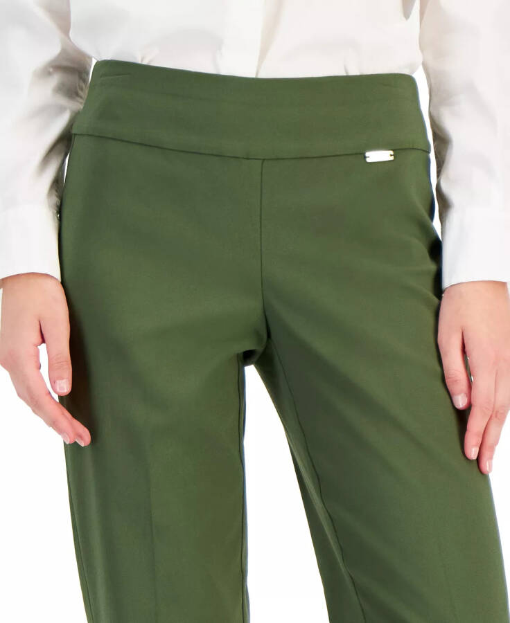 Women's Tummy-Control Pull-On Straight-Leg Pants, Created for Modazone Costa Green - 4