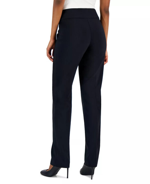 Women's Tummy-Control Pull-On Straight-Leg Pants, Created for Modazone Deep Black - 2