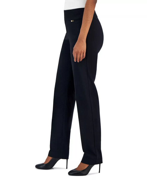 Women's Tummy-Control Pull-On Straight-Leg Pants, Created for Modazone Deep Black - 3