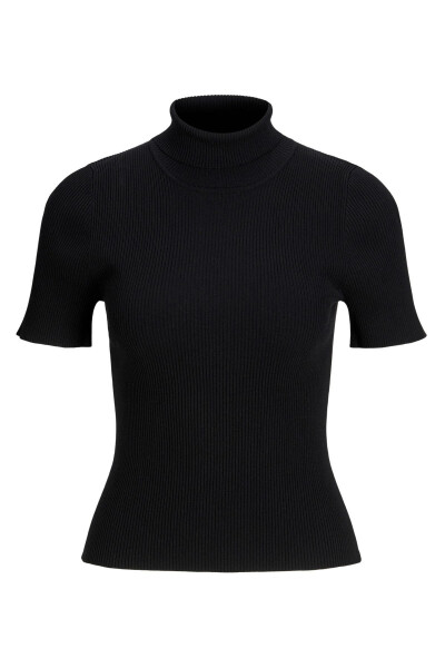 Women's Turtleneck Short Sleeve Sweater - Jade - 5