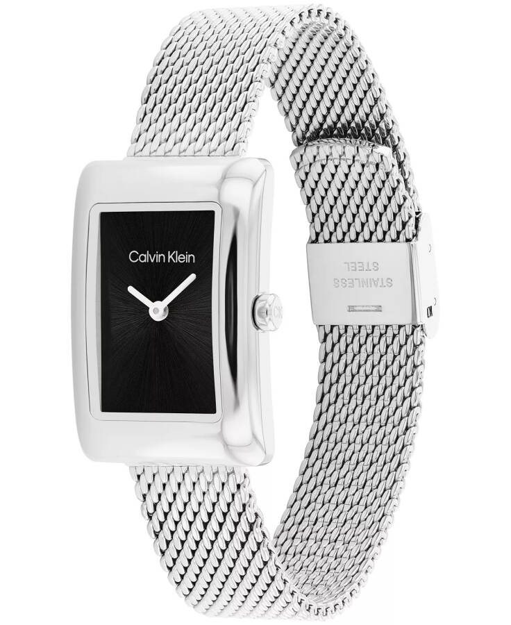 Women's Two Hand Silver Stainless Steel Mesh Bracelet Watch 22.5mm Silver - 2