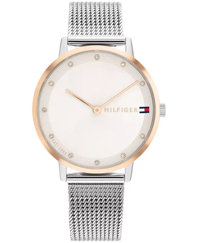 Women's Two Hand Silver-Tone Stainless Steel Watch 34mm - TOMMY HILFIGER