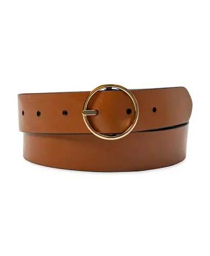 Women's Two-In-One Center Bar Reversible Genuine Leather Belt-Black, Tan - COLE HAAN (1)
