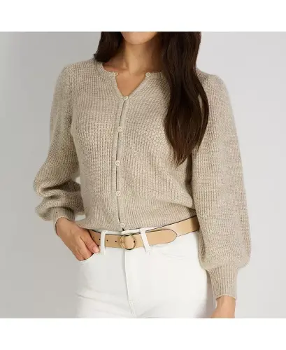 Women's Two-In-One Center Bar Reversible Genuine Leather Belt-Navy, Beige - 7