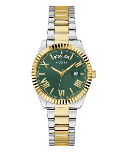 Women's Two Tone Stainless Steel Day and Date Bracelet Watch 36mm-Two Tone - 1