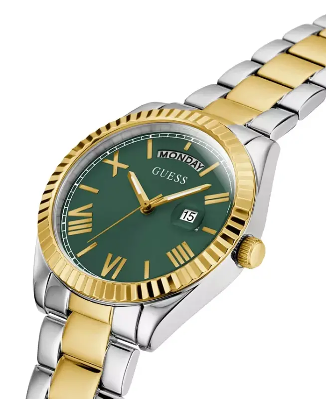 Women's Two Tone Stainless Steel Day and Date Bracelet Watch 36mm-Two Tone - 4