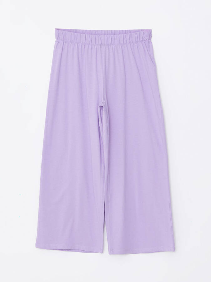 Women's U Neck Plain Capri Pajama Set - 8