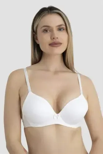 Women's Underwire Padded Push-up Bra 3-Pack Black White Burgundy - 5