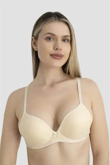 Women's Unpadded Underwire 3 Bra White Black Nude - 2