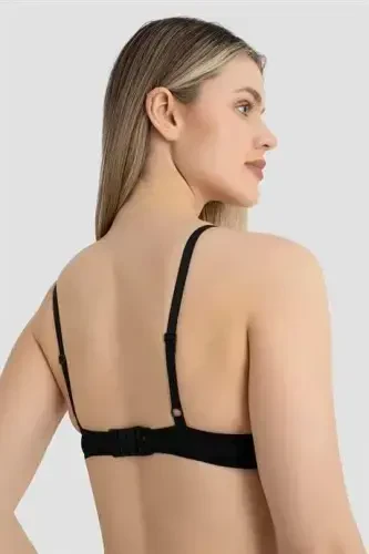 Women's Unpadded Underwire 3-Piece Bra Set Black - 5