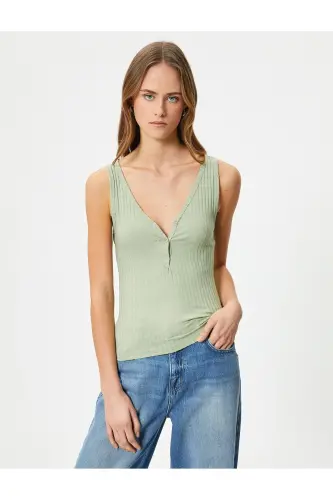 Women's V-Neck Blouse - 3