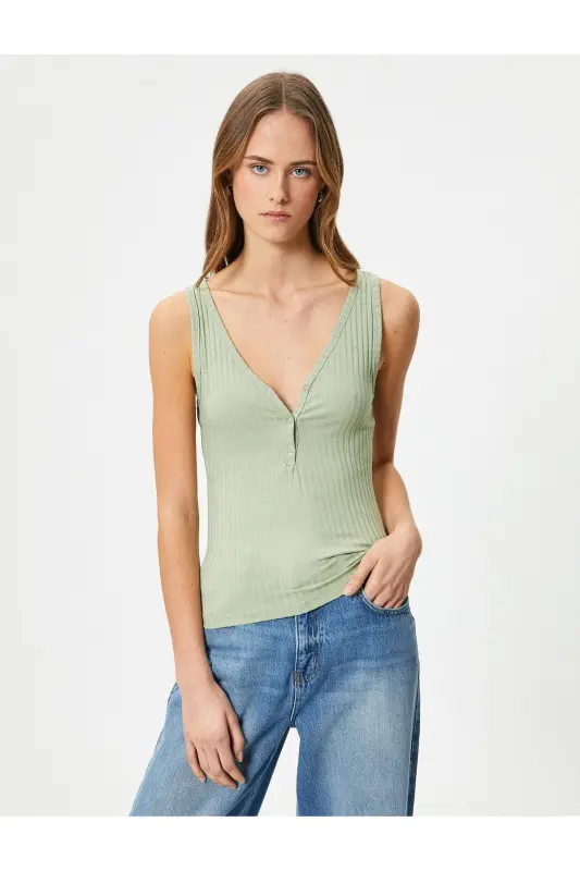 Women's V-Neck Blouse - 3