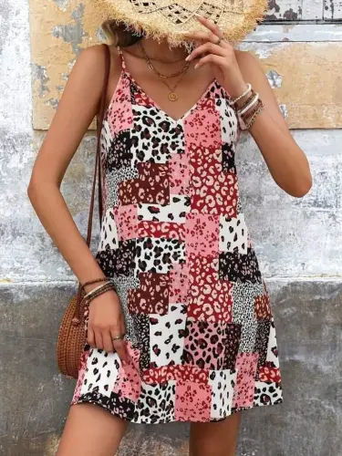 Women's V-Neck Cami Slip Dress - 3