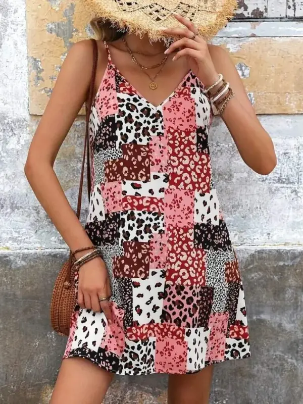 Women's V-Neck Cami Slip Dress - 3