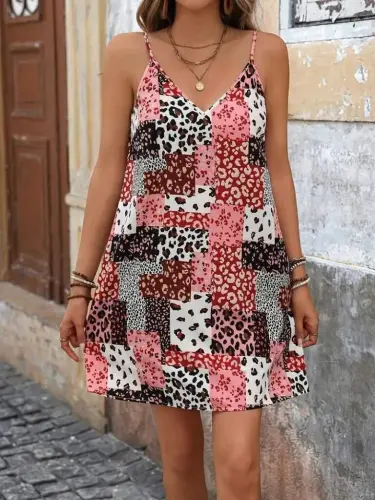 Women's V-Neck Cami Slip Dress - 4