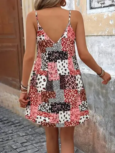 Women's V-Neck Cami Slip Dress - 5