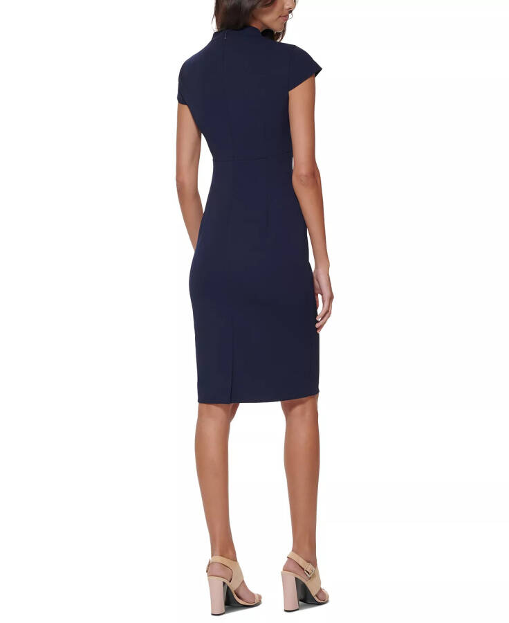 Women's V-Neck Cap Sleeve Sheath Dress_Test - 2