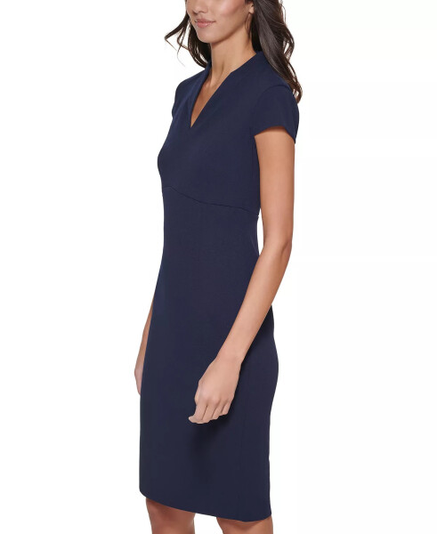 Women's V-Neck Cap Sleeve Sheath Dress_Test - 3