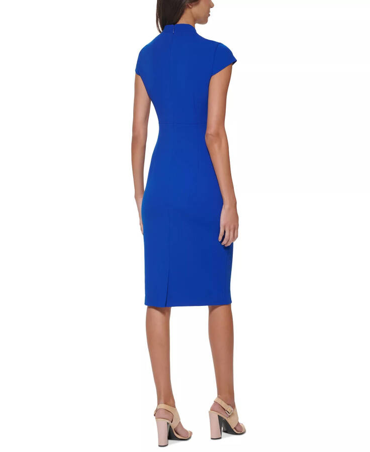 Women's V-Neck Cap Sleeve Sheath Dress_Test - 11