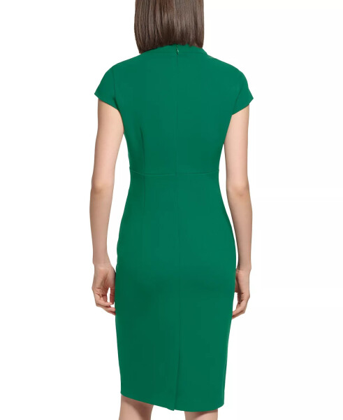 Women's V-Neck Cap Sleeve Sheath Dress Meadow - 3