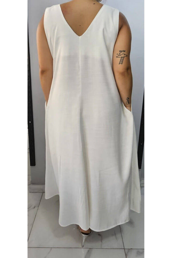 Women's V-Neck Sleeveless Plus Size Maxi Dress 24135 - 3