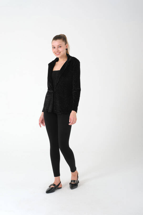 Women's Velvet Blazer Jacket - Stylish and Elegant Design - For Special Occasions and Office Combinations - 8