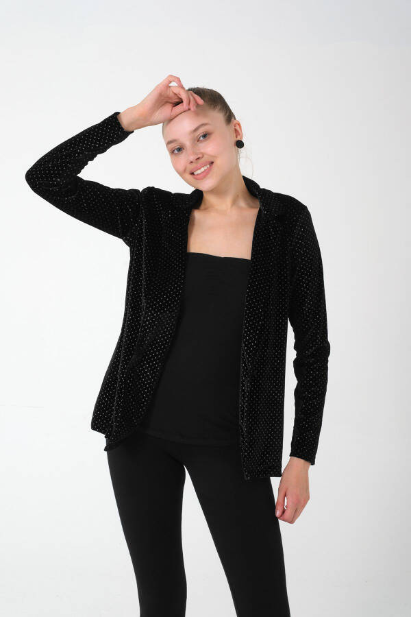 Women's Velvet Blazer Jacket - Stylish and Elegant Design - For Special Occasions and Office Combinations - 11