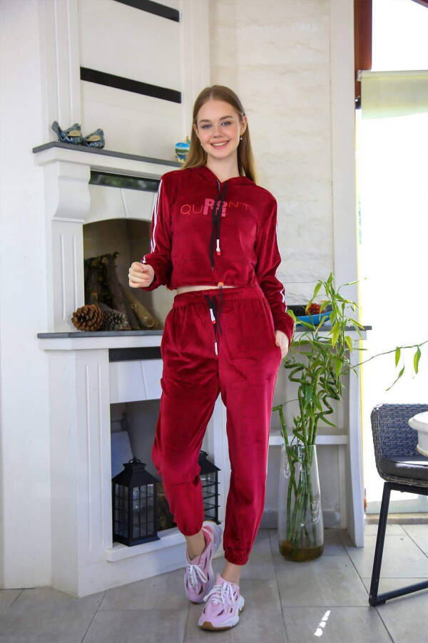 Women's Velvet Hoodie Sweatsuit 9058 - 5