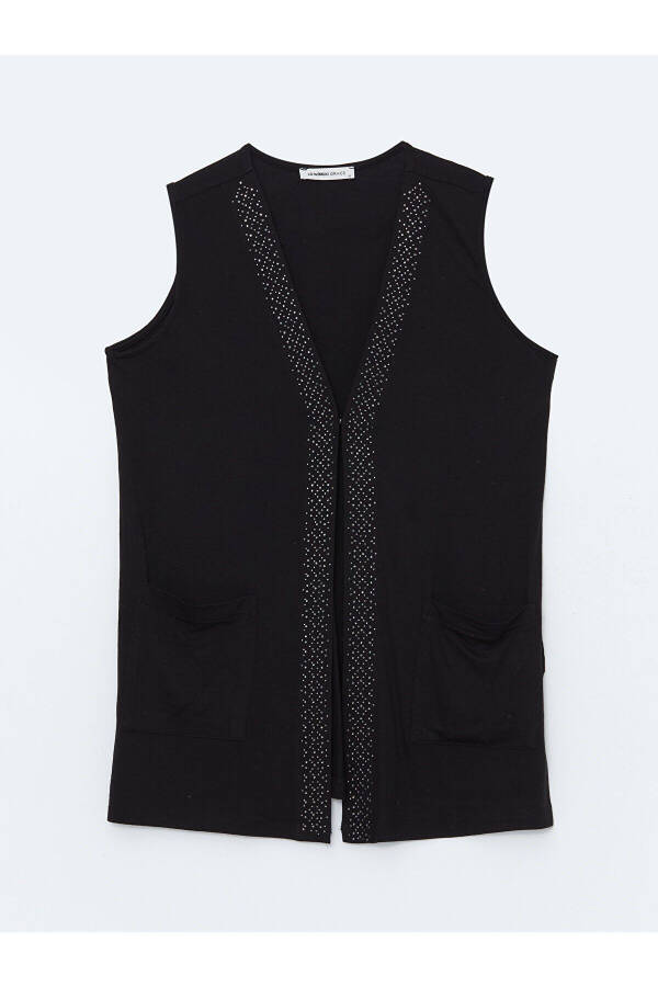 Women's vest with sparkling stone details - 7