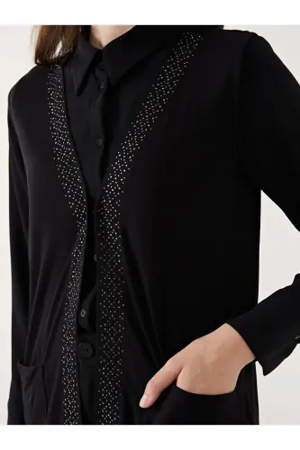 Women's vest with sparkling stone details - 3