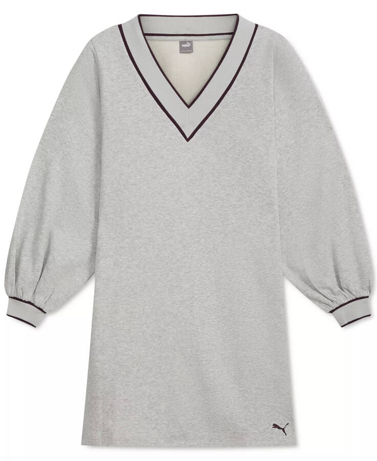 Women's Vintage Sport Long Sleeve Dress Light Gray Heather - 4