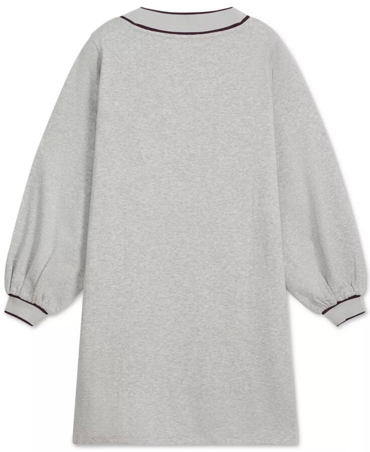 Women's Vintage Sport Long Sleeve Dress Light Gray Heather - 5