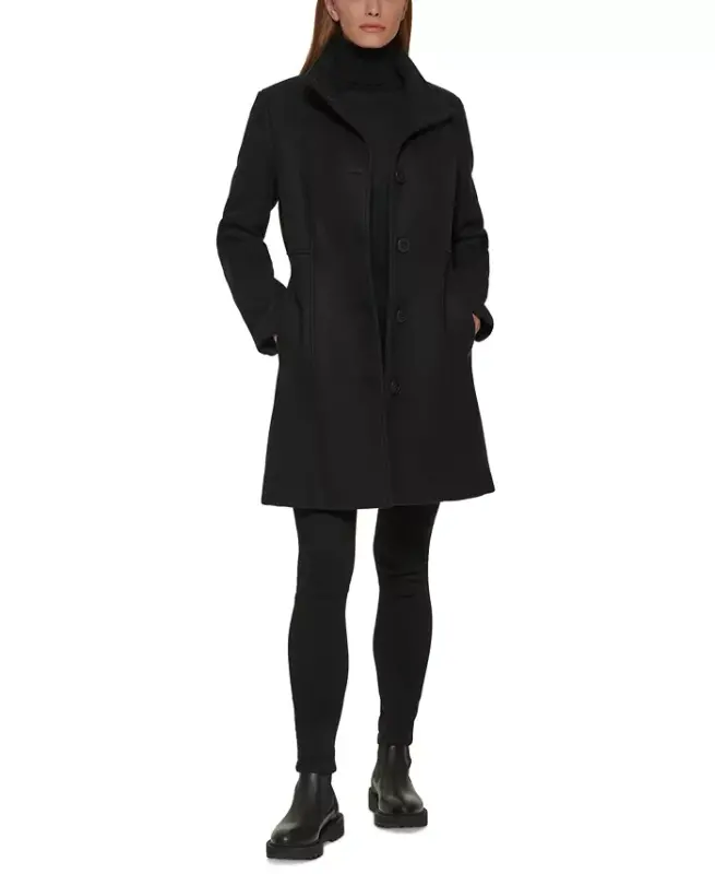 Women's Walker Coat, Created for Modazone - Black - 2