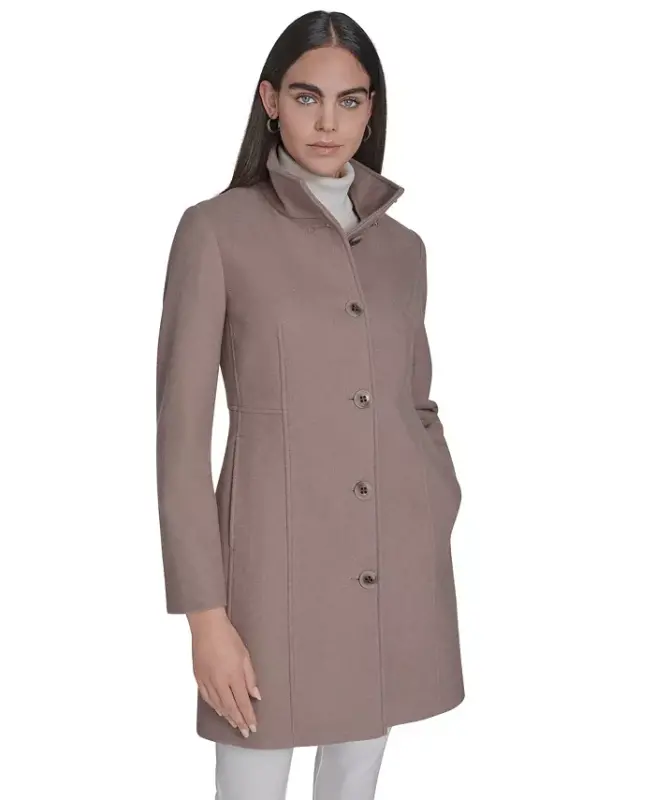 Women's Walker Coat, Created for Modazone - Mushroom Melange - 1