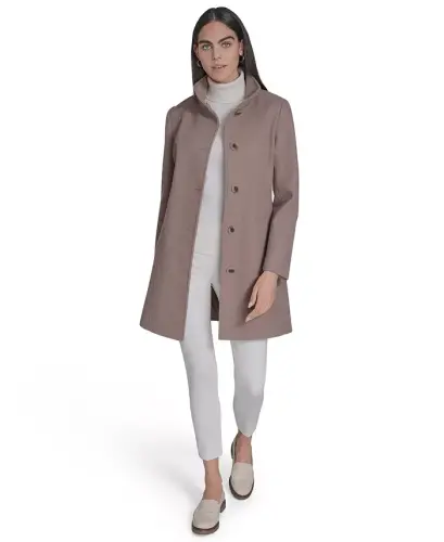 Women's Walker Coat, Created for Modazone - Mushroom Melange - 3