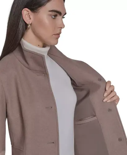 Women's Walker Coat, Created for Modazone - Mushroom Melange - 6