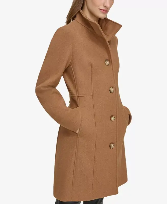 Women's Walker Coat, Created for Modazone - Tobacco Melange - 2