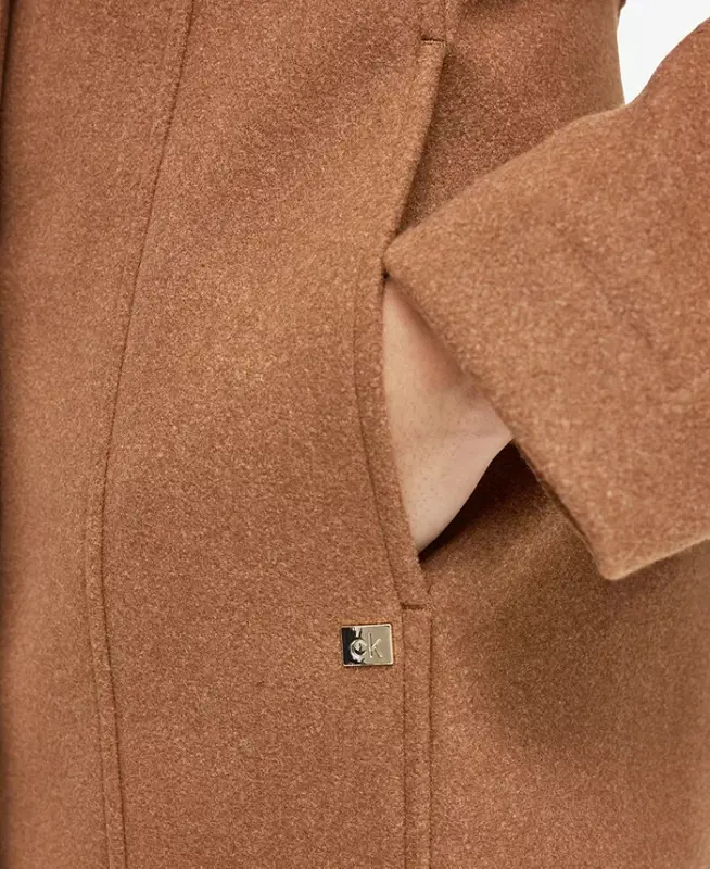 Women's Walker Coat, Created for Modazone - Tobacco Melange - 4
