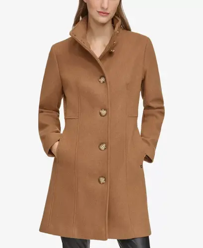 Women's Walker Coat, Created for Modazone - Tobacco Melange - 6