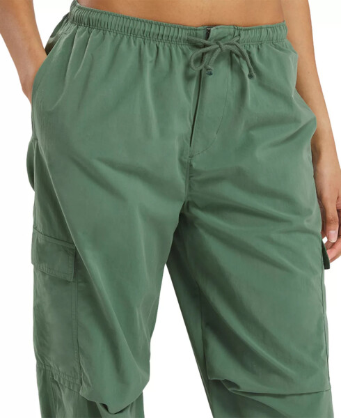 Women's Wardrobe Essentials Drawstring-Waist Cargo Pants Escape Green - 5