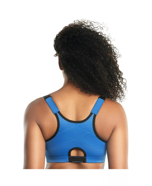 Women's Wave Wire-free Zip Front Sports Bra Nautical blue - 18