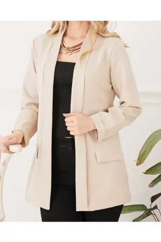 Women's Wear Beige Jacket-Beige 