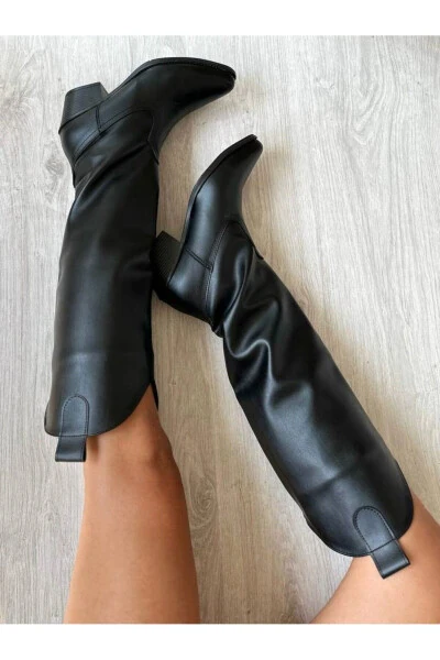 Women's Western style leather knee-high boots - 7