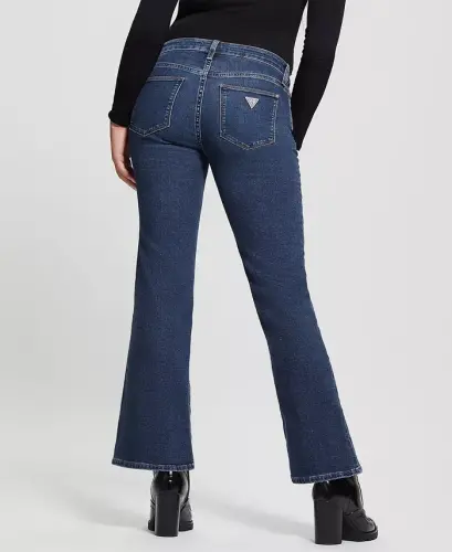 Women's Whiskered Faded-Front Bootcut Denim Jeans-Element Wash - 4