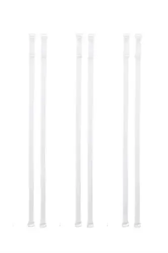 Women's White Bra Straps 3-Pack Adjustable Non-Slip - 1